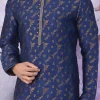 Blue Banarasi Art Silk Kurta Pyjama Party Wear