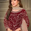 Bridal Red Embroidery Traditional Palazzo Suit