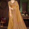 Brown Cotton Brasso Saree With Blouse 1