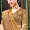 Brown Cotton Brasso Saree With Blouse 1