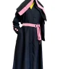 Girls Black Pink Abaya