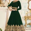 Green Eid Anarkali Gown With Resham Embroidered