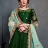 Green Embroidered A Line Lehenga Wedding Wear