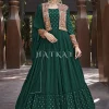 Green Embroidered Jacket Anarkali Gown