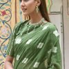Green Heavy Pallu Saree In Cotton