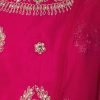 Hot Pink Zari Embroidered Sharara Set With Kurta And Dupatta