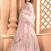 Light Pink Embroidery Wedding Anarkali Suit