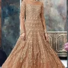 Lovely Net Caramel Color Anarkali Gown