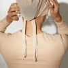 Mesh-Back Under Scarf Nude