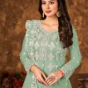 Mint Green Embroidered Pakistani Palazzo Suit