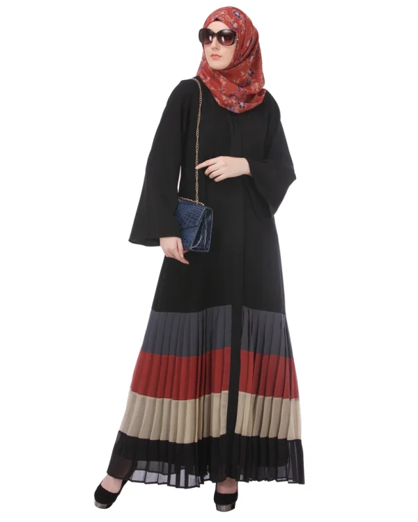 Multi Coloured Pleated Abaya No reviews