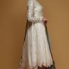 Off White Georgette Anarkali Suit With Churidar