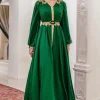 Patch Work Embroidered Crepe Green Designer Party Wear Gown