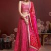 Pink Chinon Embroidered Designer Lehenga Choli Festive Wear