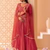 Pink Sequin Embroidered Lehenga Set With Blouse And Mesh Dupatta