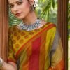 Printed Blouse With Multicolor Cotton Saree 1