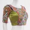 GAJI SILK WITH EMBROIDERY BLOUSE