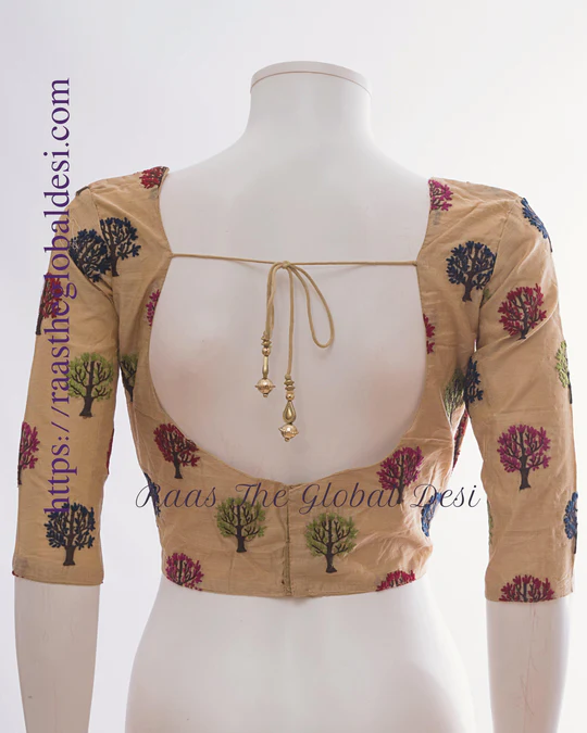 EMBROIDERY SILK BLOUSE