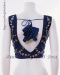 Designer Silk Blouse with Gota Patti Work: Elevate your style with this designer silk blouse featuring intricate gota patti work. Note on Color: Please keep in mind that the color may appear slightly different due to digital photography.