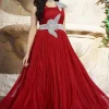 Red Net Gown