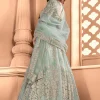 Teal Blue Embroidery Wedding Anarkali Suit