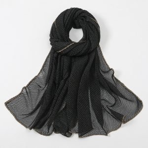 Premium Black Shimmer Hijab